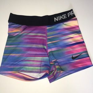 Nike Pro Rainbow Spandex shorts